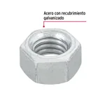 Blíster con 12 tuercas 3/8' hex de acero galvanizado, FIERO 2