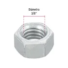 Blíster con 12 tuercas 3/8' hex de acero galvanizado, FIERO 3