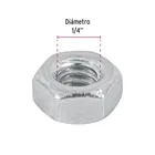 Bolsa con 250 tuercas 1/4' hexagonales de acero galvanizado 3