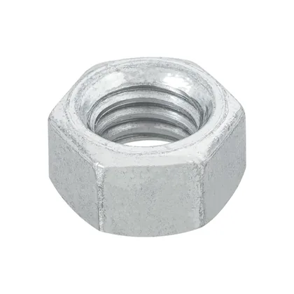 Bolsa con 100 tuercas 3/8' hexagonales de acero galvanizado
