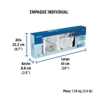 Juego de 6 accesorios para baño redondos, cromo, FOSET AQUA 5