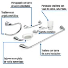 Juego de 6 accesorios para baño metálicos, FOSET AERO 2