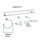 Juego de 6 accesorios para baño acabado cromo, FOSET ELEMENT 3