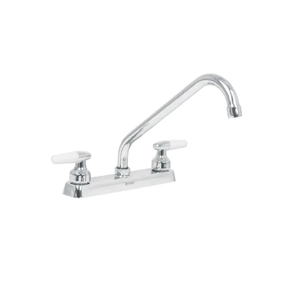 Mezcladora 8' fregadero cromo, cuello largo, cono, BASIC
