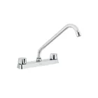 Mezcladora 8' fregadero cromo, cuello largo,hexagonal, BASIC 1