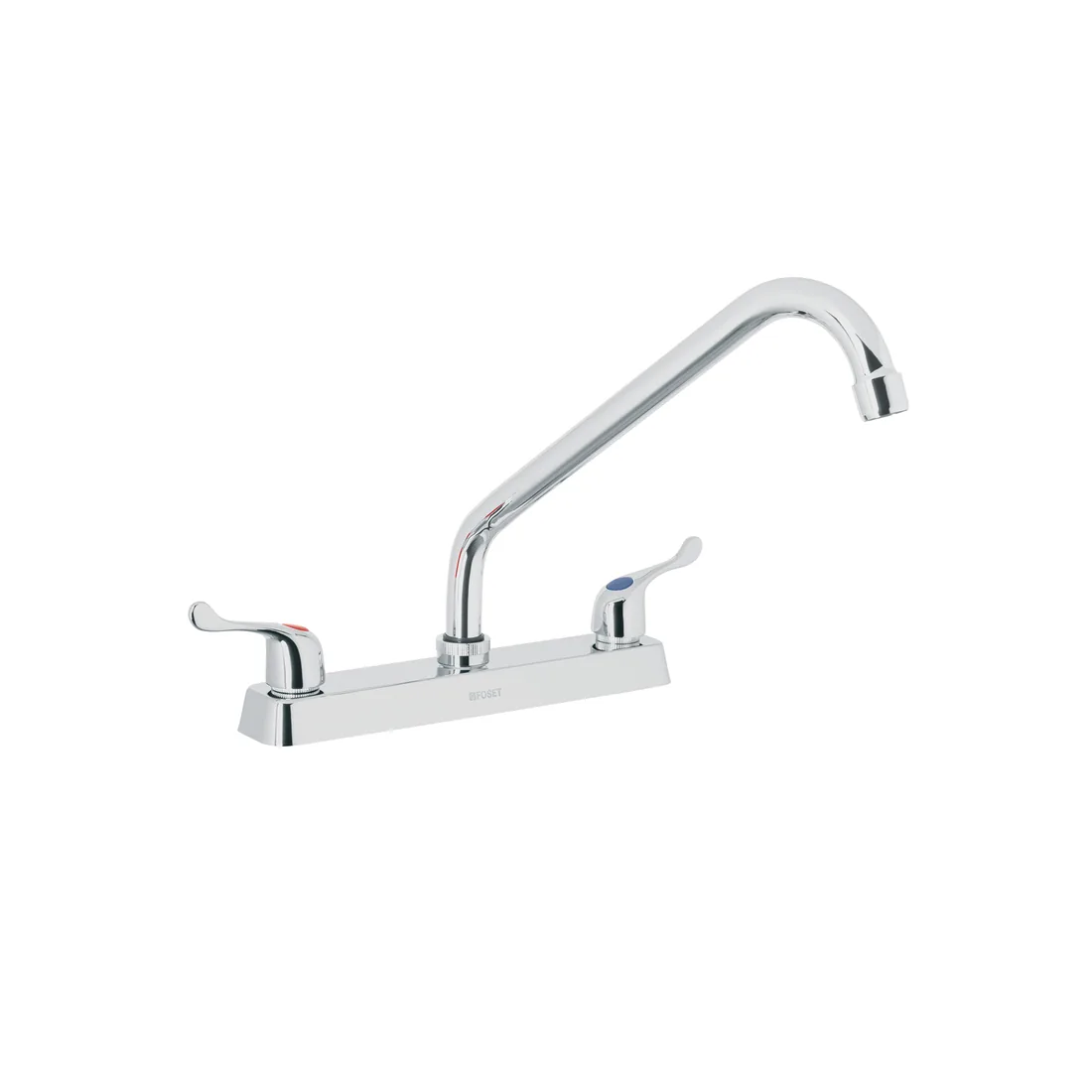 Mezcladora 8' fregadero cromo, cuello largo, palanca, BASIC