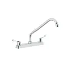 Mezcladora 8' fregadero cromo, cuello largo, palanca, BASIC 1