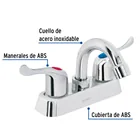 Mezcladora 4' lavabo, ABS, cuello curvo, palanca, BASIC 2
