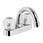 Mezcladora 4' para lavabo, cuello curvo, manerales acrílico 1
