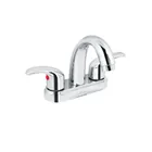 Mezcladora lavabo 4' cromo, nariz curva, palanca, AQUA 1