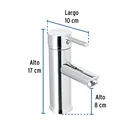 Monomando corto cromo para lavabo, FOSET TÚBIG 3