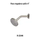 Brazo y chapetón para regadera, latón, satín, ELEMENT 2