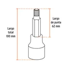 Juego de 7 dados cuadro 1/2' punta larga bristol, en estuche 3