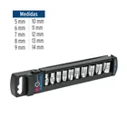 Juego de 10 dados cuadro 1/4' mm, TRUPER 3