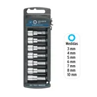 Juego de 7 dados cuadro 3/8' punta hexagonal mm, TRUPER 4