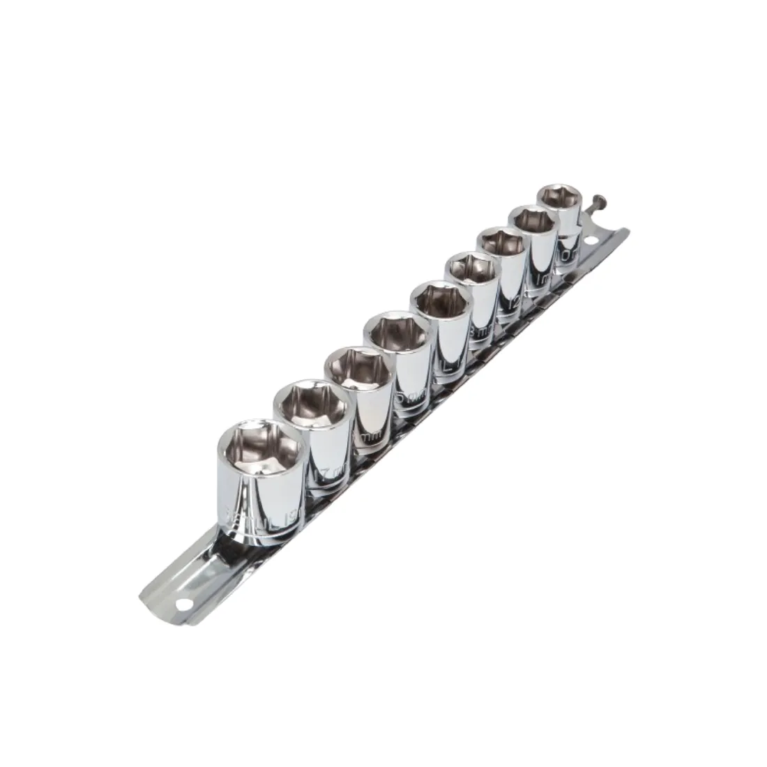 Juego de 9 dados cuadro 3/8' mm, PRETUL