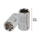 Dado de 15 mm, 6 puntas, cuadro 1/2', TRUPER 3