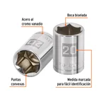 Dado de 20 mm, 6 puntas, cuadro 1/2', TRUPER 2