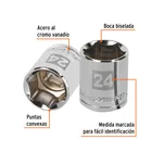 Dado de 24 mm, 6 puntas, cuadro 1/2', TRUPER 2