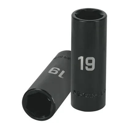 Dado largo cuadro 1/2' de impacto 6 puntas de 19 mm, TRUPER