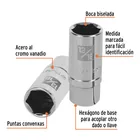 Dado largo para bujía de 13/16', 6 puntas, cuadro 1/2' 3