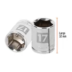 Dado de 17 mm, 6 puntas, cuadro 3/8', TRUPER 3