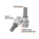 Dado punta hexagonal de 8 mm, cuadro 3/8', TRUPER 2