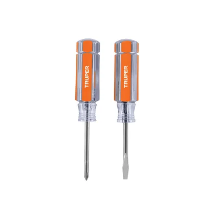 Dúo de mini desarmadores mango de acetato, TRUPER