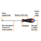 Desarmador de cruz 3/16' x 6' mango Comfort Grip, TRUPER 3