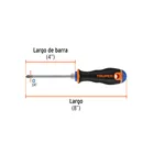 Desarmador de cruz 1/4' x 4' mango Comfort Grip, TRUPER 2