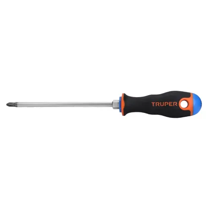 Desarmador de cruz 1/4' x 6' mango Comfort Grip, TRUPER