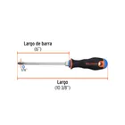 Desarmador de cruz 5/16' x 6' mango Comfort Grip, TRUPER 2