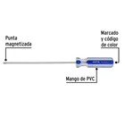 Desarmador de cruz 1/4 x 8' mango de PVC, PRETUL 4