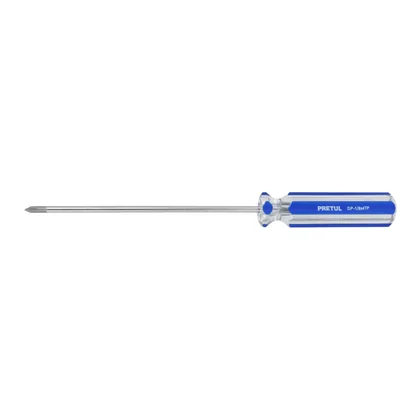 Desarmador de cruz 1/8' x 4' mango de PVC, PRETUL