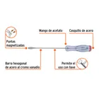 Desarmador plano de golpe 1/4' x 6', TRUPER EXPERT 3