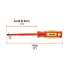 Desarmador dieléctrico plano 7/32' x 5', TRUPER 2