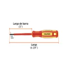 Desarmador dieléctrico de cruz 3/16' x 3', TRUPER 2