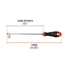Desarmador plano 5/16' x 10' mango Comfort Grip, TRUPER 2