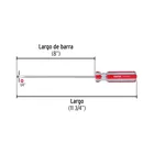 Desarmador plano 1/4 x 8' mango de PVC, PRETUL 2
