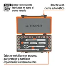 Juego de 25 herramientas cuadro 3/8' std y mm para mecánico 3