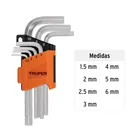 Juego de 7 llaves hexagonales mm, con organizador, TRUPER 3