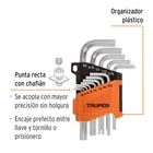 Juego de 13 llaves hexagonales std, con organizador, TRUPER 2