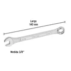 Llave combinada 3/8' x 140 mm de largo, PRETUL 3