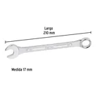 Llave combinada 17 mm x 210 mm de largo, PRETUL 3