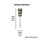 Llave combinada 17 mm x 210 mm de largo, PRETUL 5