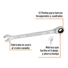 Llave combinada con matraca 8 mm x 136 mm largo, EXPERT 2