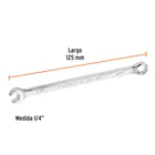 Llave combinada extralarga 1/4' x 125 mm de largo, EXPERT 3
