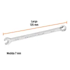 Llave combinada extralarga 7 mm x 135 mm de largo, EXPERT 3