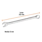 Llave combinada extralarga 13 mm x 202 mm de largo, EXPERT 3