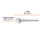 Llave ajustable (perico) 15' profesional cromada, EXPERT 3